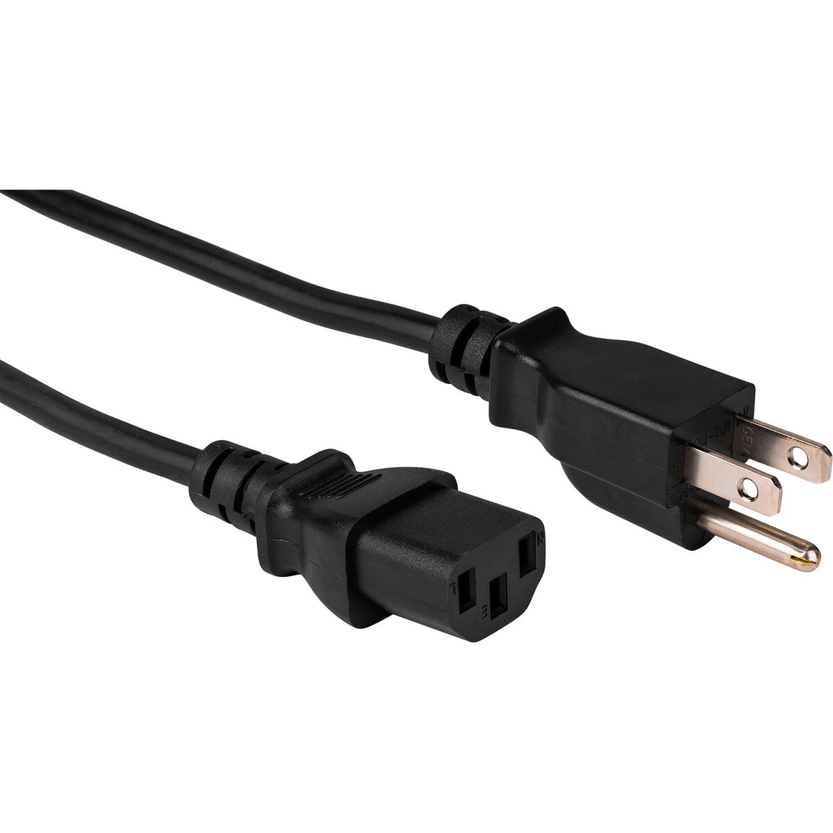 Shielded AC Power Cord NEMA 5 15P To IEC 60320 C13 18 AWG 3C 10A SVT